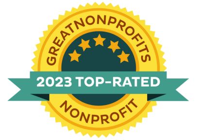 Great NonProfits 2023 top rated awards badge
