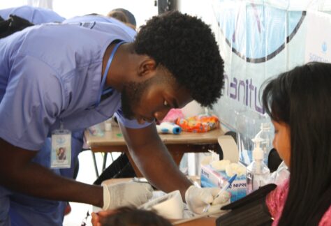 GoH Guatemala June 2023 student taking patient blood pressure