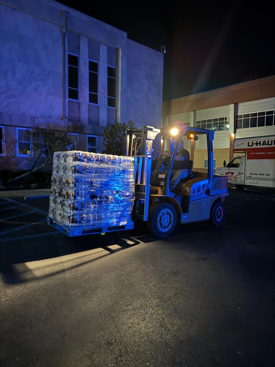 DR Helene Augusta forklift with water 20240929