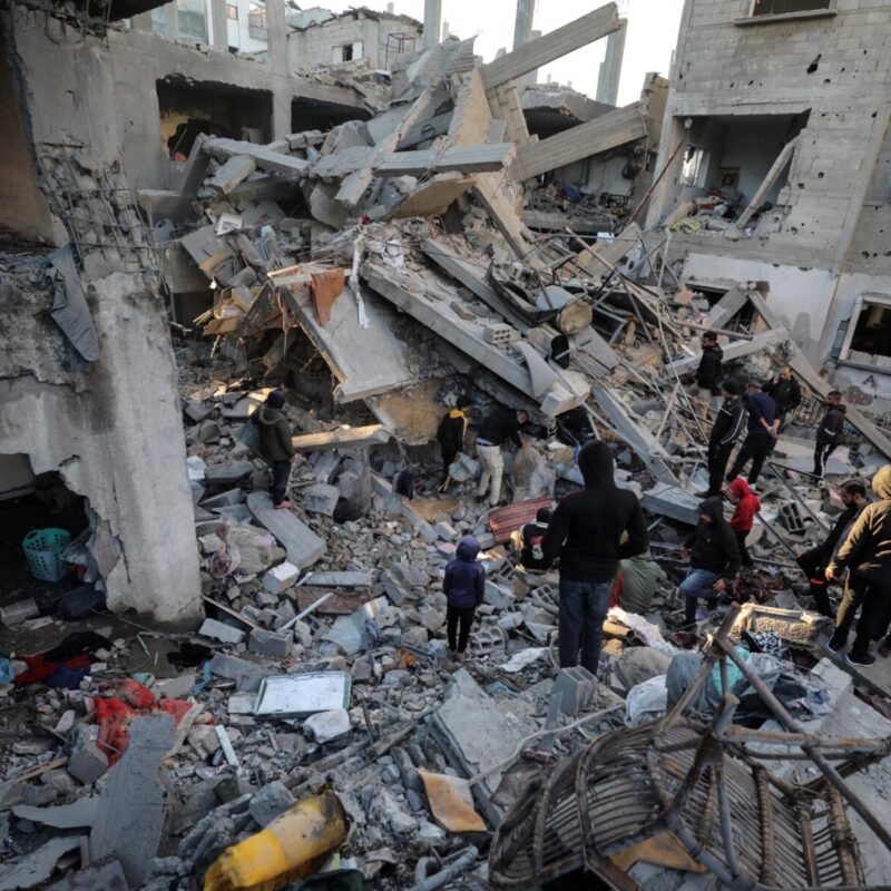 HFI DR Gaza, rubble, posted 20250115