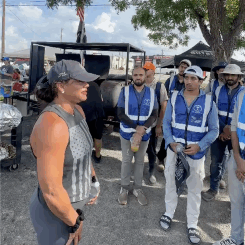 Disaster Response to Texas Floods State Rep Josey Garcia with Humanity First USA team