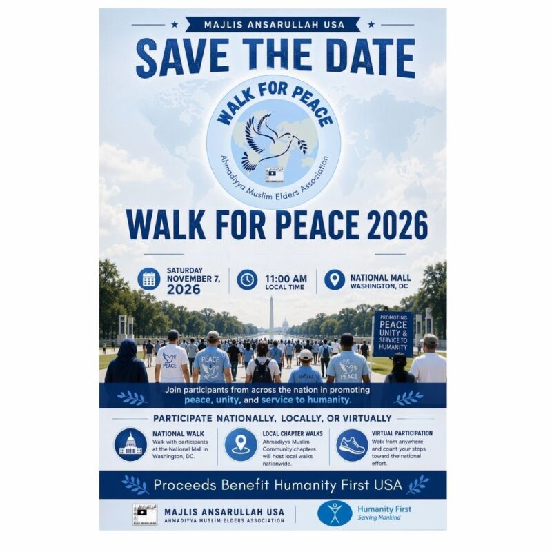 Walk for Peace 2026 Ansar Save The Date 1